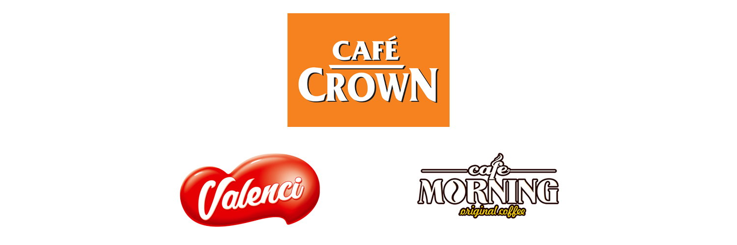 Cafe Crown, Valenci ve Cafe Morning marka logoları