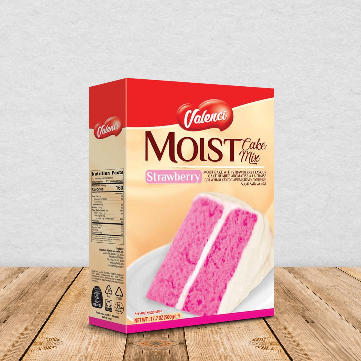 Çilek Aromalı Nemli Kek