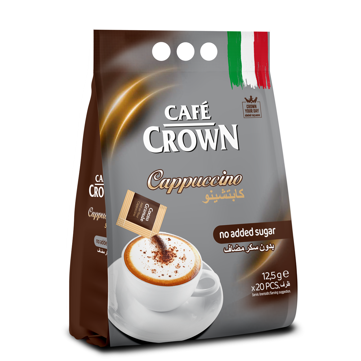 Cafe Crown Cappuccino – 12,5G NO ADDED SUGAR-PAKET
