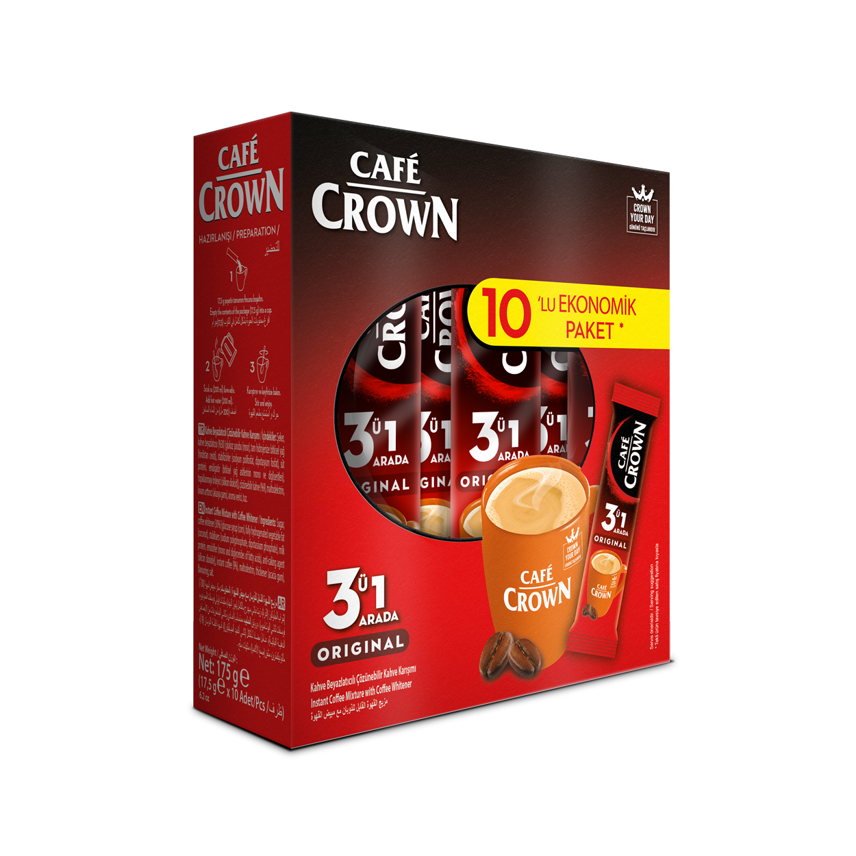 Cafe Crown 3’ü 1 Arada Kahve – 17.5G-KUTU