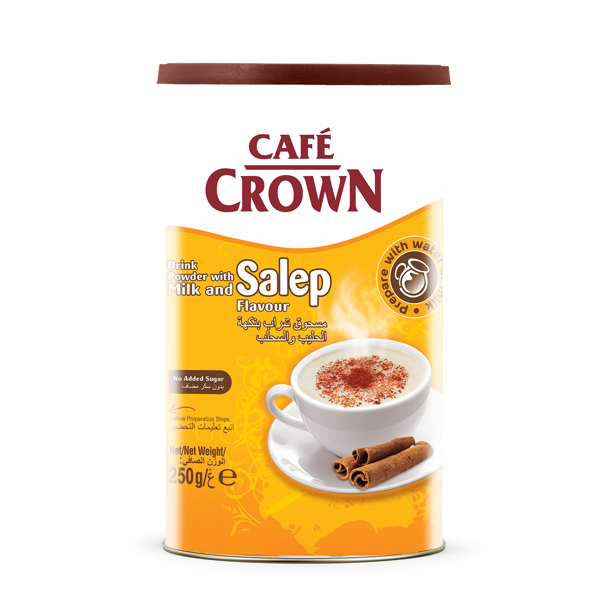 Cafe Crown Sütlü Salep – 250G NO ADDED SUGAR 00801-00 (TIN)