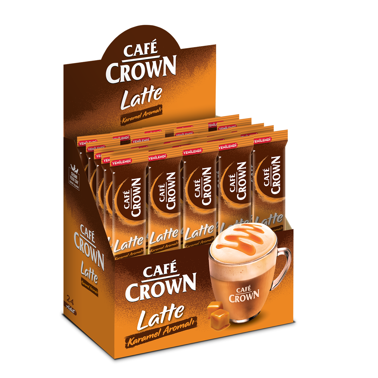 Cafe Crown Latte – 17G CARAMEL LATTE-DISPLAY