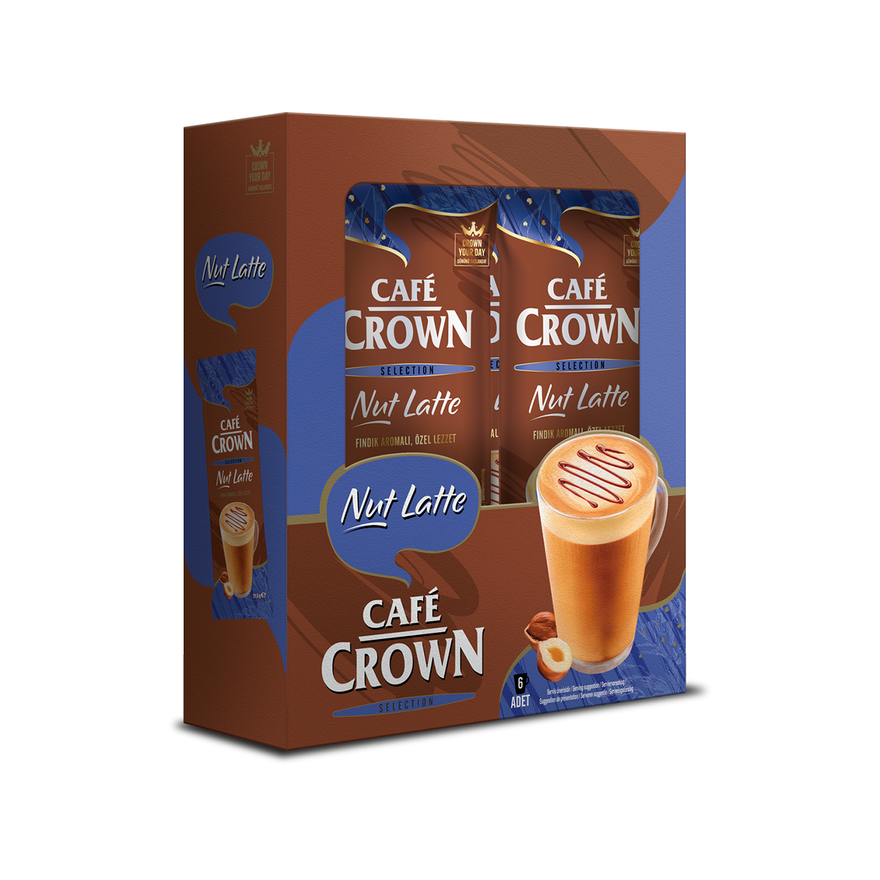 Cafe Crown Selection – 21,5G NUT LATTE 6'lı 962-07