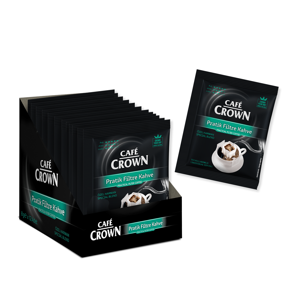 Cafe Crown Filtre Kahve – 8G PRACTICAL